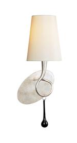 Paola Silver-Cream Wall Lights Mantra Armed Wall Lights Paola Silver-Cream Wall Lights Mantra Armed Wall Lights